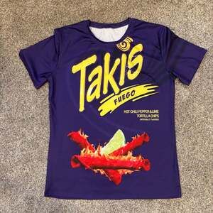 Takis Fuego Hot Chili Pepper Short Sleeve T-Shirt Purple